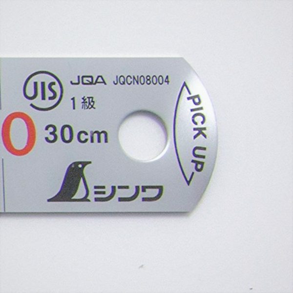 Shinwa stainless steel pickup rule 30 cm close up