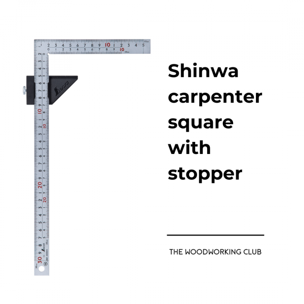 Shinwa carpenter square with rule stop