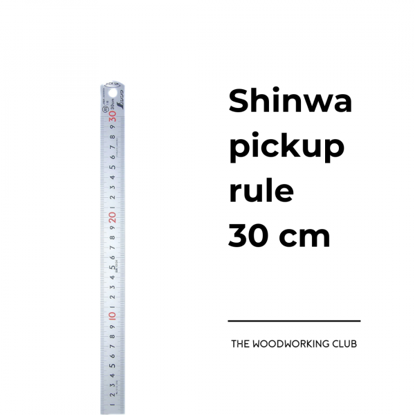 The Woodworking Club Shinwa stainless steel pickup rule 30 cm
