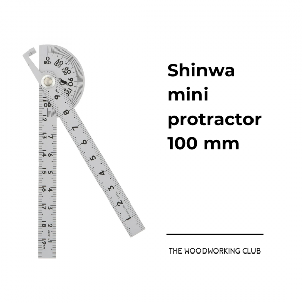 The Woodworking Club Shinwa Mini Protractor 10 cm