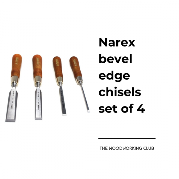 The Woodworking Club Narex bevel edge chisels - set of 4