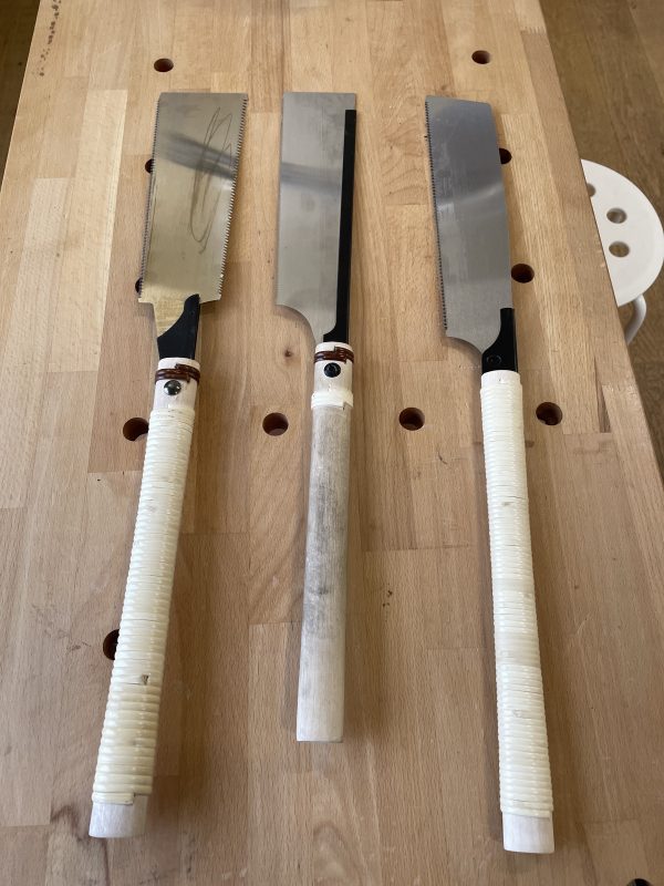 Japanese saws set of three used