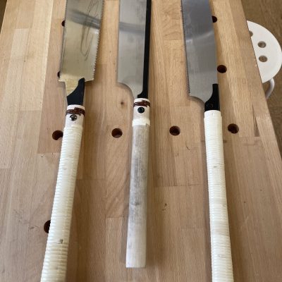 Japanese saws set of three used