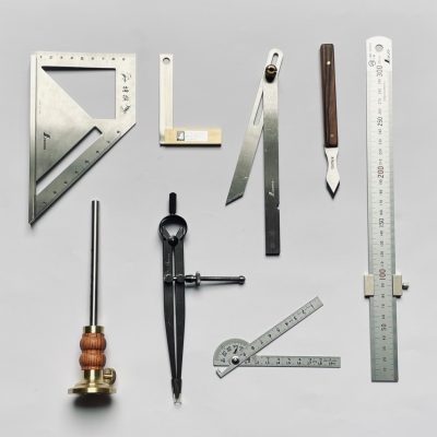 Marking and measuring kit for woodworking