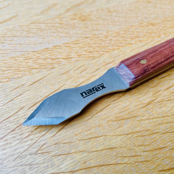 The Woodworking Club Narex marking knife with finger indents