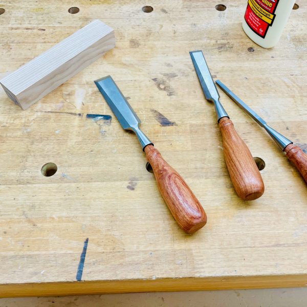 Luban socket chisels on the bench