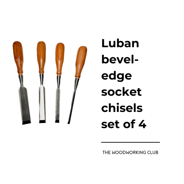 Luban bevel-edge socket chisels, set of 4