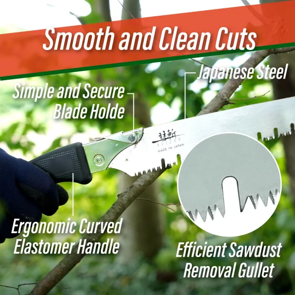 SUIZAN Professional Japanese Pruning Saw 270mm - Image 9